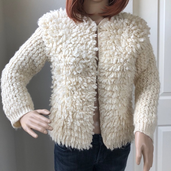 Trina Turk bulky wool cardigan sweater coat - Picture 4 of 10